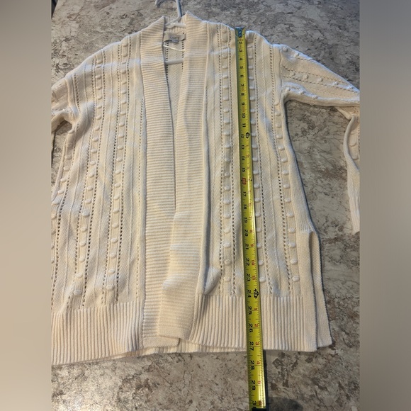 Women’s Loft Sweater Cardigan Small Cream - Picture 9 of 10